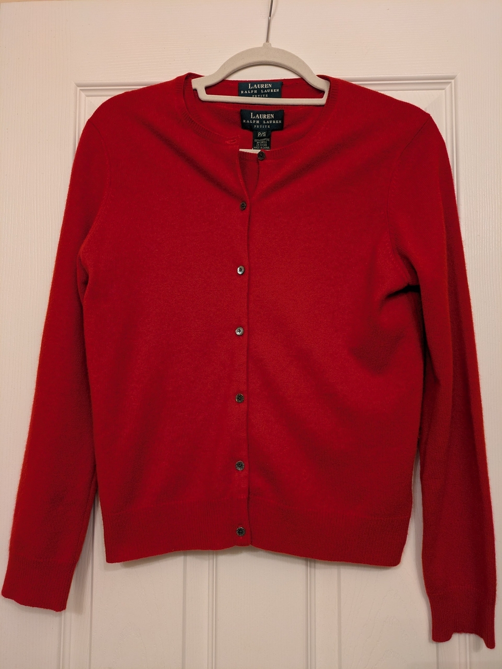 Lauren Ralph Lauren Women's Red Cashmere Cardigan 2-piece Set - Picture 2 of 9